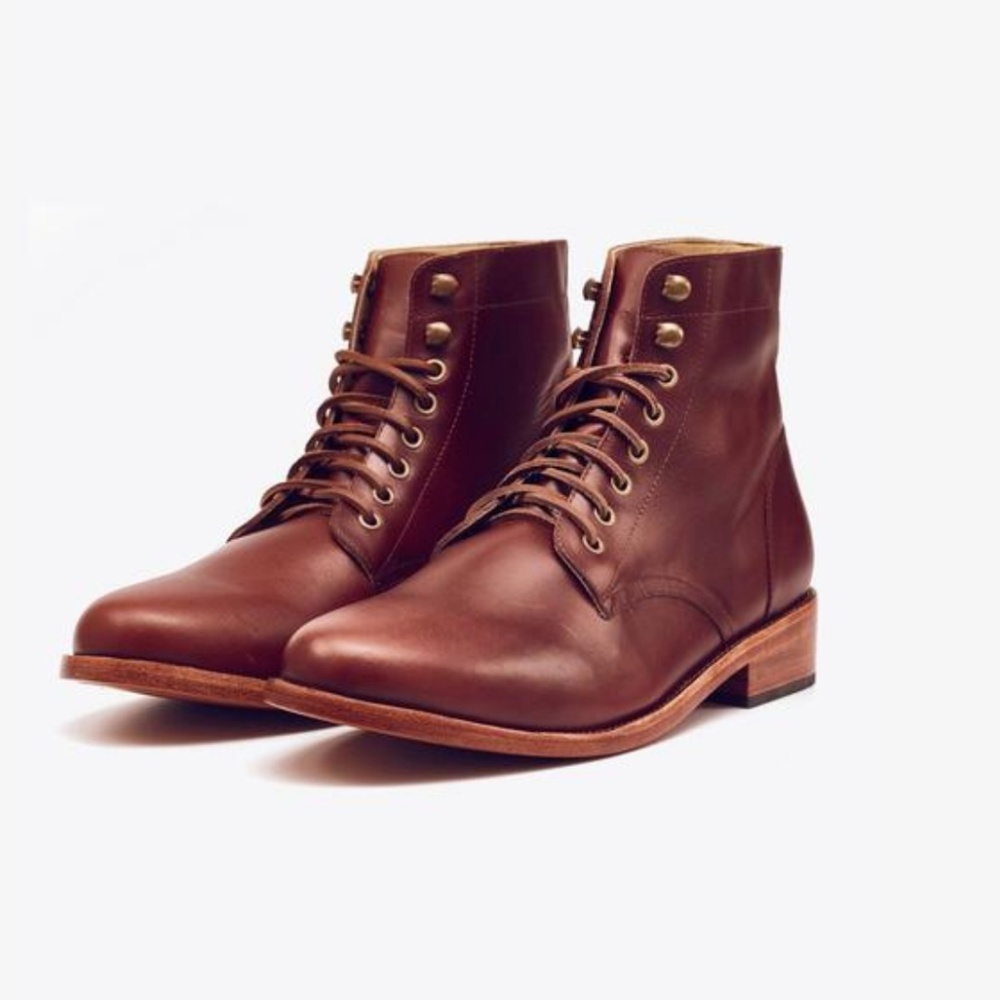 NISOLO Men’s Lockwood Trench Boots in Brandy